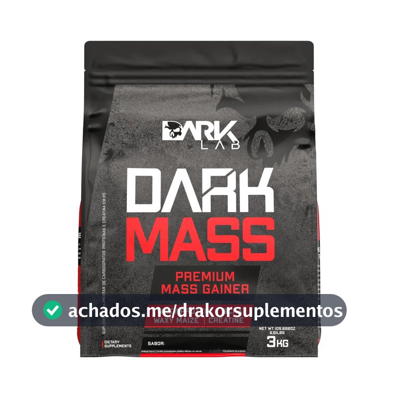Suplemento em pó Dark Lab Carboidratos Dark Mass 3kg sabor Baunilha x 3kg