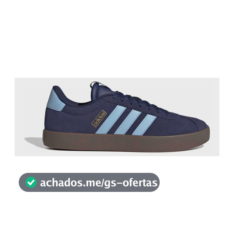 Tênis Casual Masculino Vl Court 3.0 adidas Azul Liso 37 Br