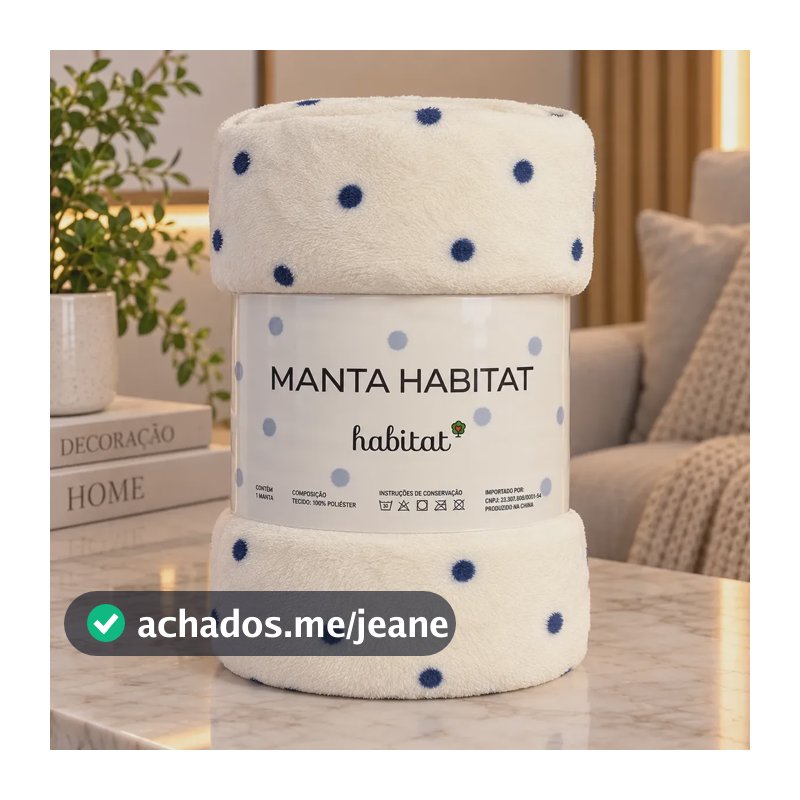 Cobertor King Manta Poá Veludo Microfibra Grossa Toque Macio Marinho Poá