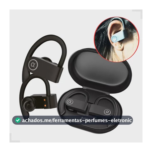 Fone De Ouvido Bluetooth Esportivo Compatível iPhone Android Preto