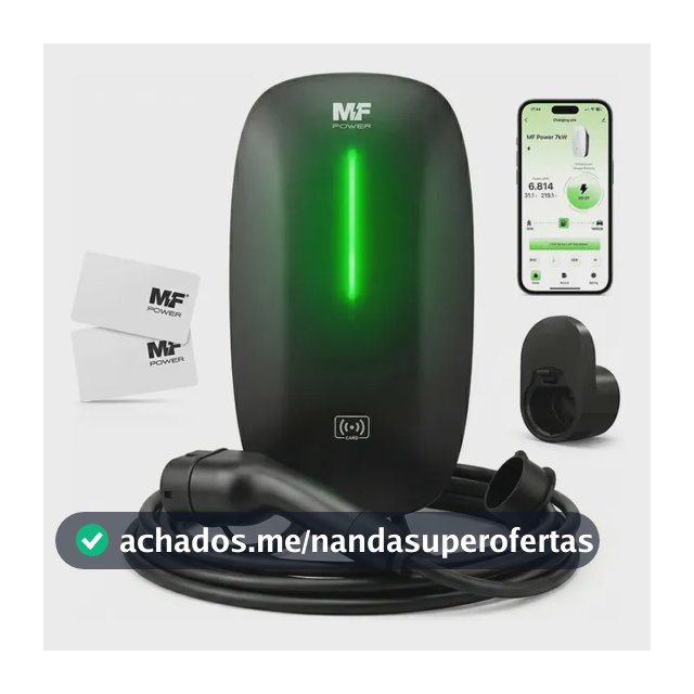 Carregador Veículo Elétrico Mf Power Wallbox Tipo 2 32a 7kw 220v Ip65 Byd Gwm Haval Jaecoo Omoda Geely Gac Leapmotor Chevrolet