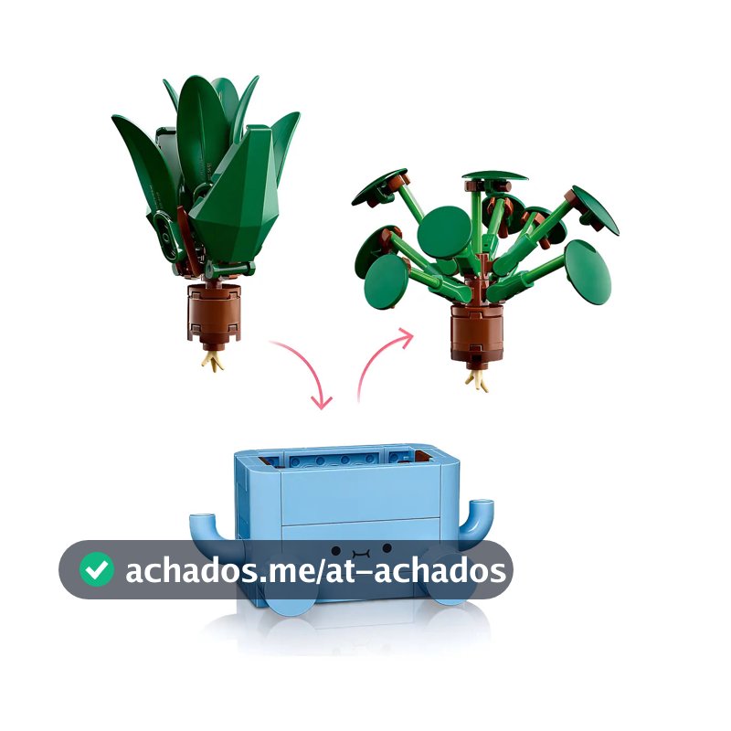 Decoração LEGO® Botanicals Happy Plants 10349 217 Dracena e Pilea