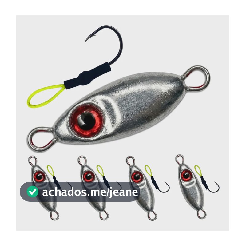 Jumping Jig Suporte Hook 10g Pesca Sem Pintura Kit 5un Kit 5 Cucaracha 10g