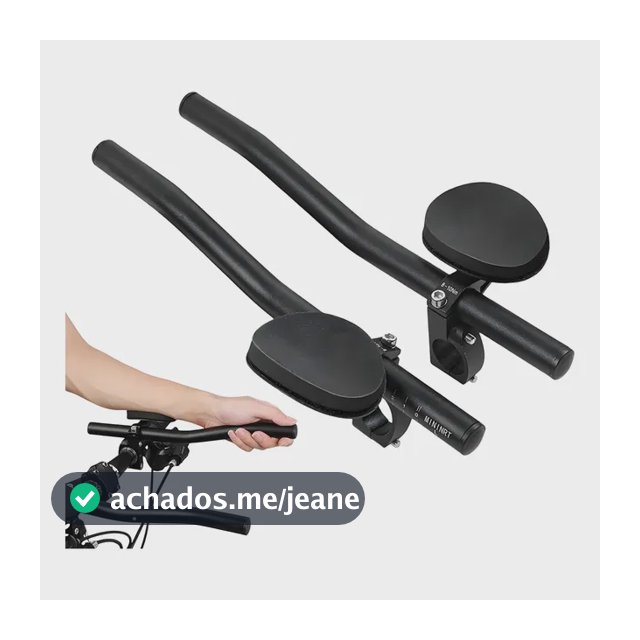 Clip Guidão Bike Apoio De Braço Aerodinâmico Triathlon Speed Preto