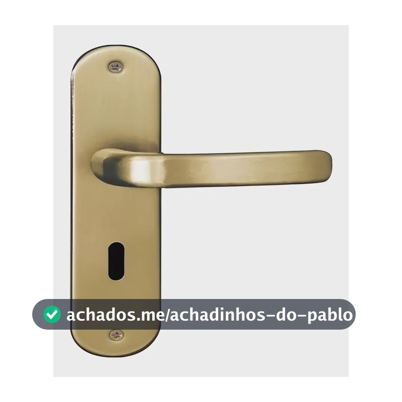 Fechadura MGM Stilo Interna Porta Quarto Bronze com Maçaneta e Chaves