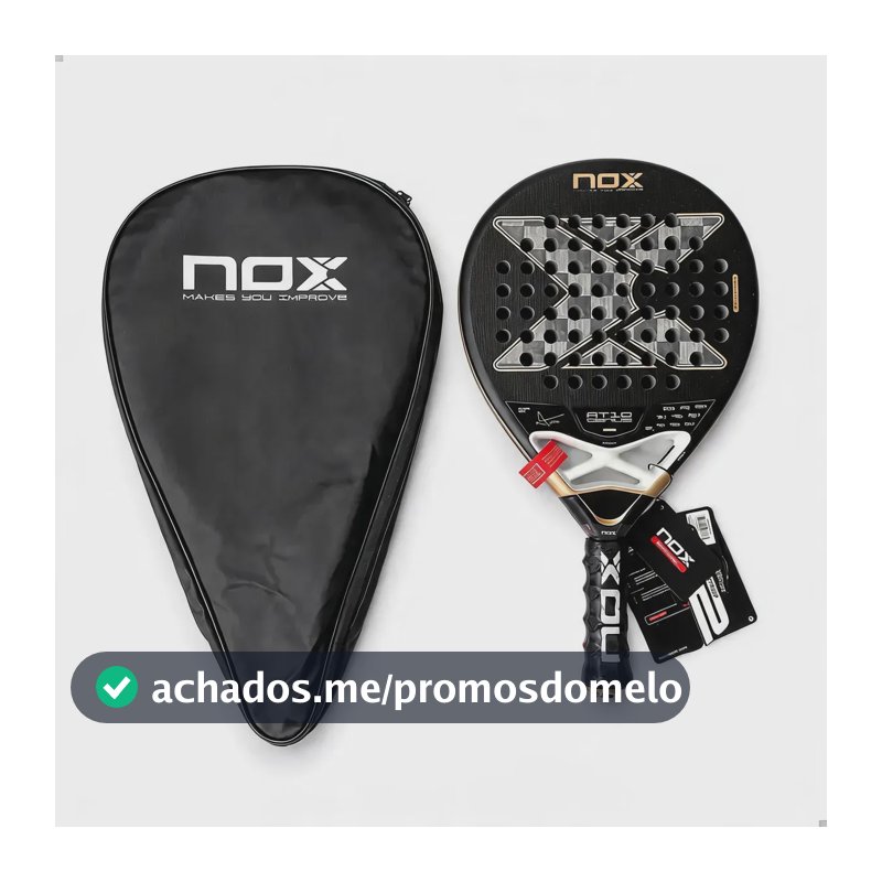 Raquete Padel Nox At10 Genius 18k Alum Xtrem 2026 Tapia Preto