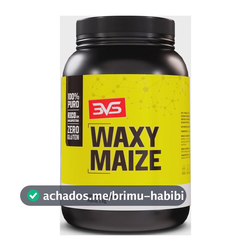 Waxy Maize Natural 1kg - 100% Puro Fonte de Carboidratos de baixo índice Glicêmico - Fornece níveis de energia constantes