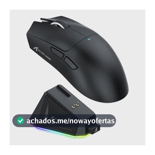 Mouse Gamer Attack Shark X11 22000dpi Sem Fio Usb Bluetooth Preto