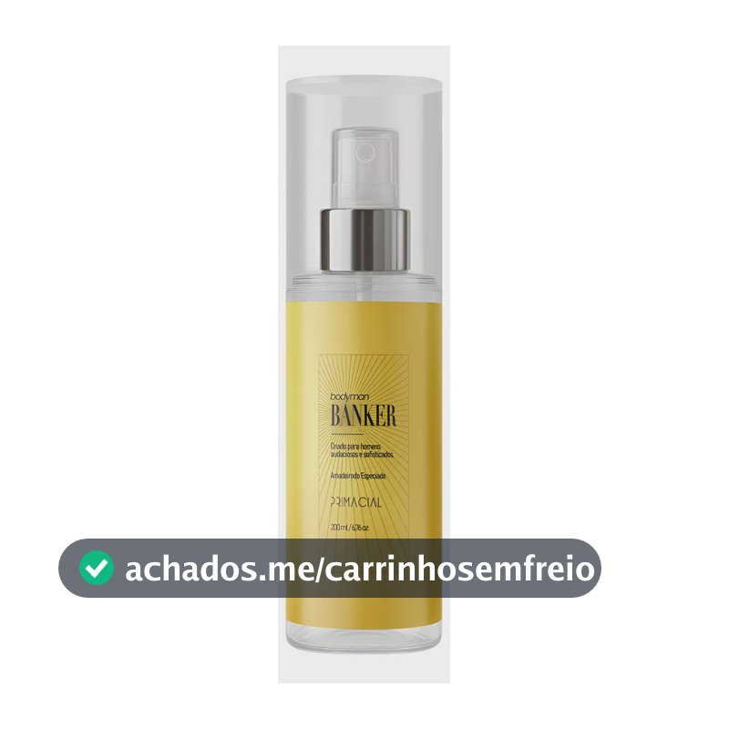 BODY SPLASH MASCULINO BANKER 200ML - PRIMACIAL PERFUME AMADEIRADO CITRICO