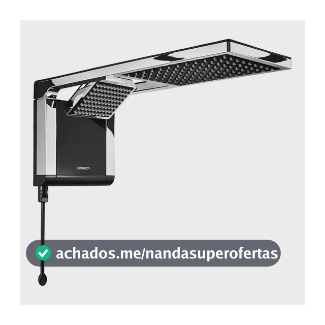 Chuveiro Eletrônico Lorenzetti Acqua Duo Ultra Preto/Cromado Parede 7800W