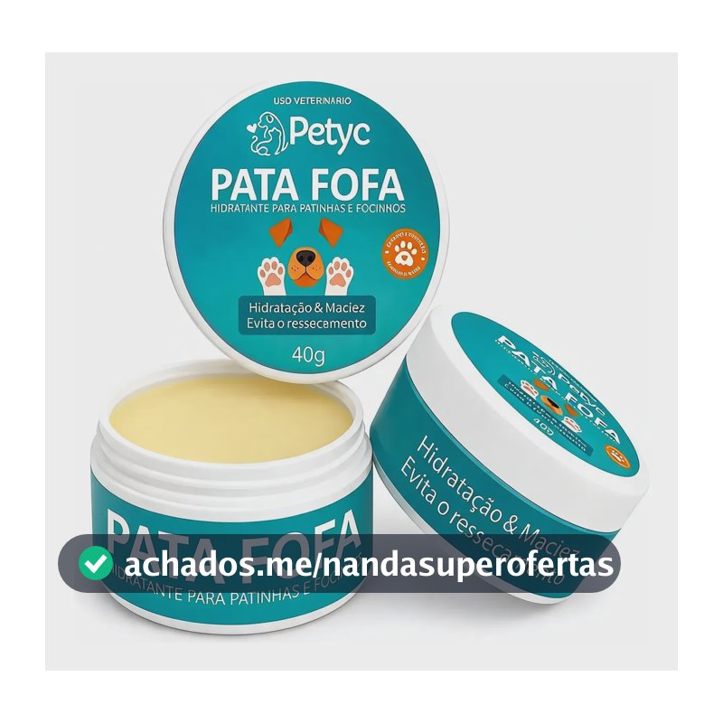 Pata Fofa Petyc Hidratante Natural Patas Focinho Cães Gatos