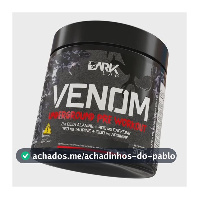 Pre Treino Venom Underground 300g Frutas Vermelhas - Dark Lab