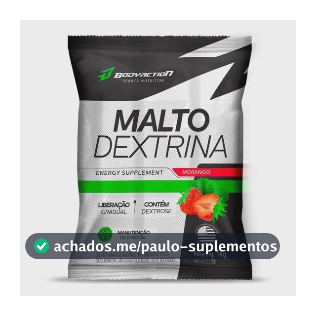 Suplemento Em Pó Bodyaction Sabor Morango Silvestre Em Refil De 1000g