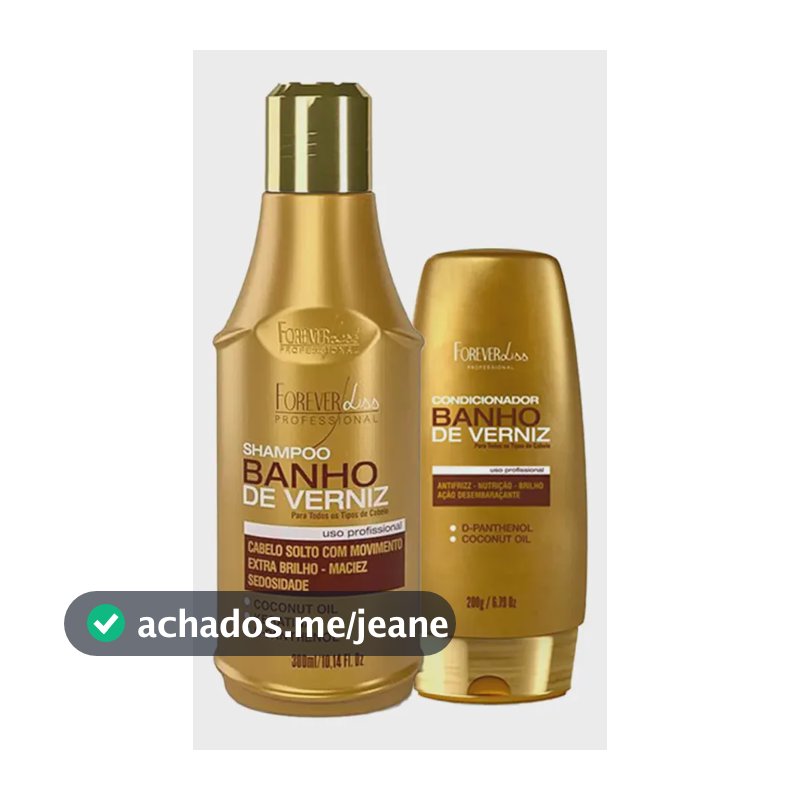 Kit Banho De Verniz Shampoo 300ml E Condicionador 200g
