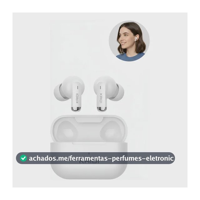 Fone De Ouvido Sem Fio In-ear Kaidi Kd-780 Bluetooth 5.4 Tws Branco