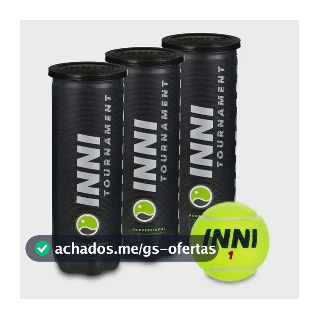 Bola de Tênis Profissional Inni Tournament Amarela Pack 3 Tubos