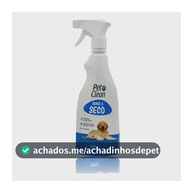 Shampoo Banho Seco 500ml Cães E Gatos Prático Pet Clean