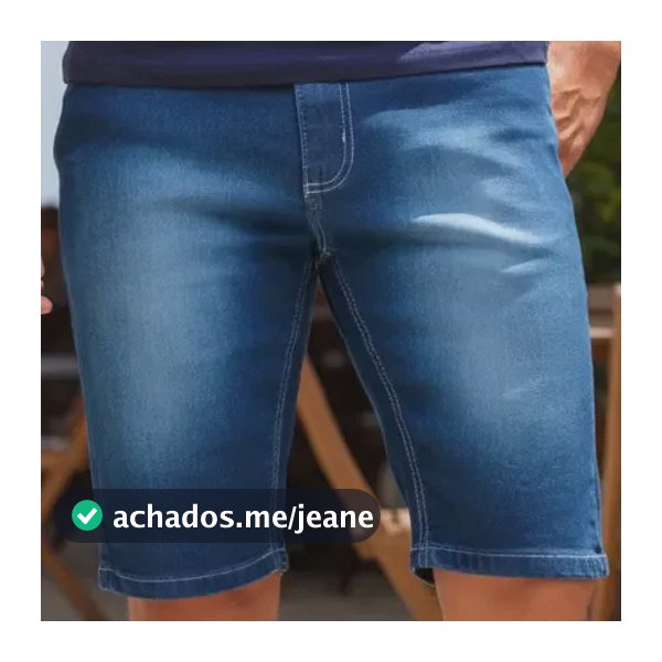 Bermuda Masculina Short Jeans Com Elastano Confortável