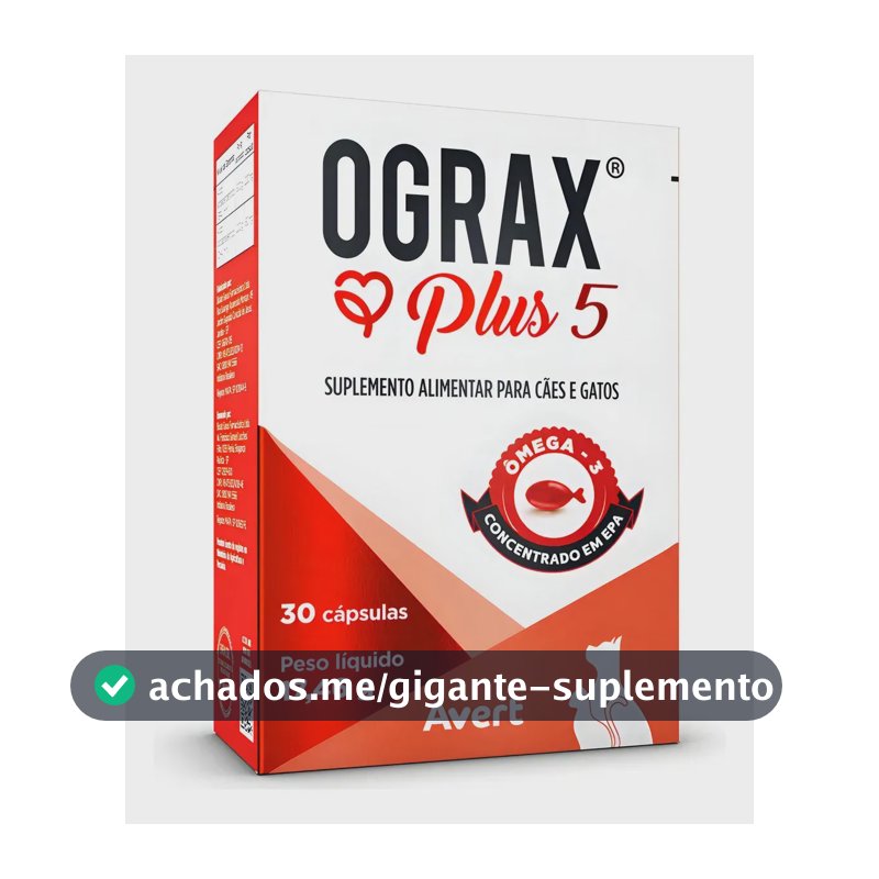 Suplemento Ômega 3 Avert Ograx Plus 5 Para Cães E Gatos