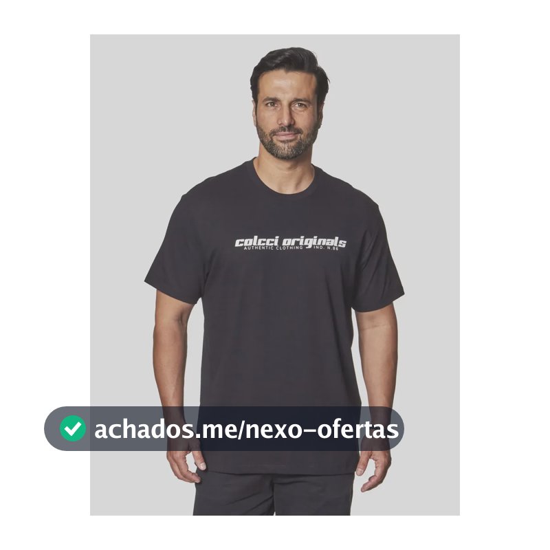 Camiseta Colcci Masculino 350112370 Off Shell Preto Logo P Estampa Localizada