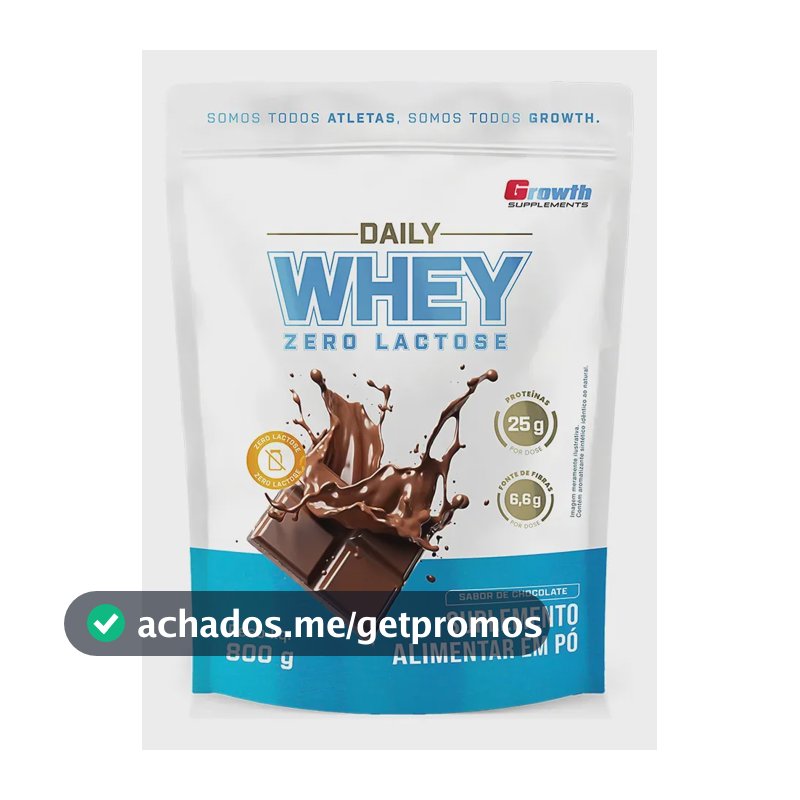 Daily Whey Protein Zero Lactose 800g Growth Supplements Chocolate