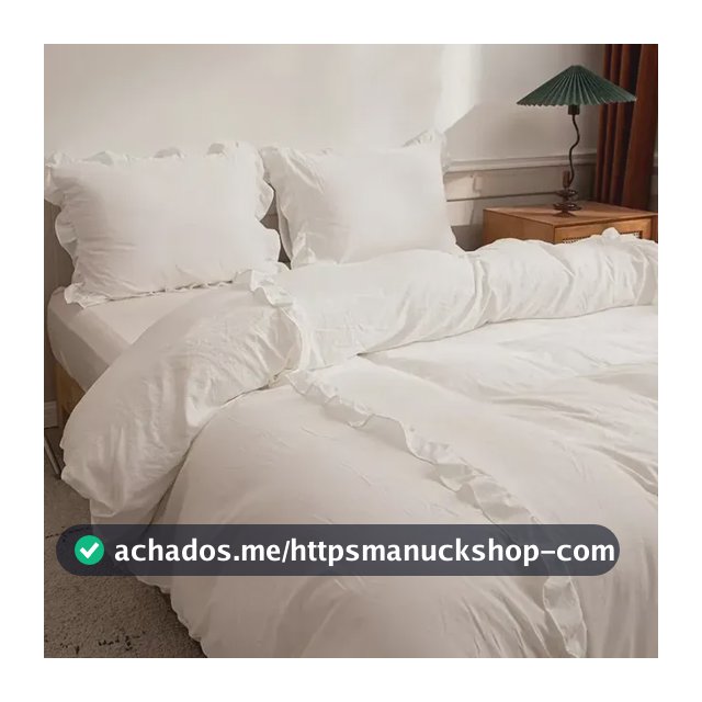Capa De Edredom Duvet Queen 2,60 X 2,40 Com Fronhas Babado