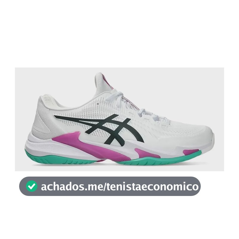 Tênis Asics Court Ff3 Novak All Court - White/digital Sakura Branco 41 Br