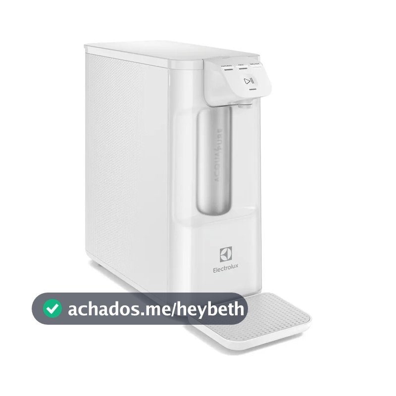 Purificador de Água Gelada Fria e Natural Eletronico Placa Compacto Electrolux PE12B com Filtro Carvão 6 meses ou 3000L Painel Touch Branco
