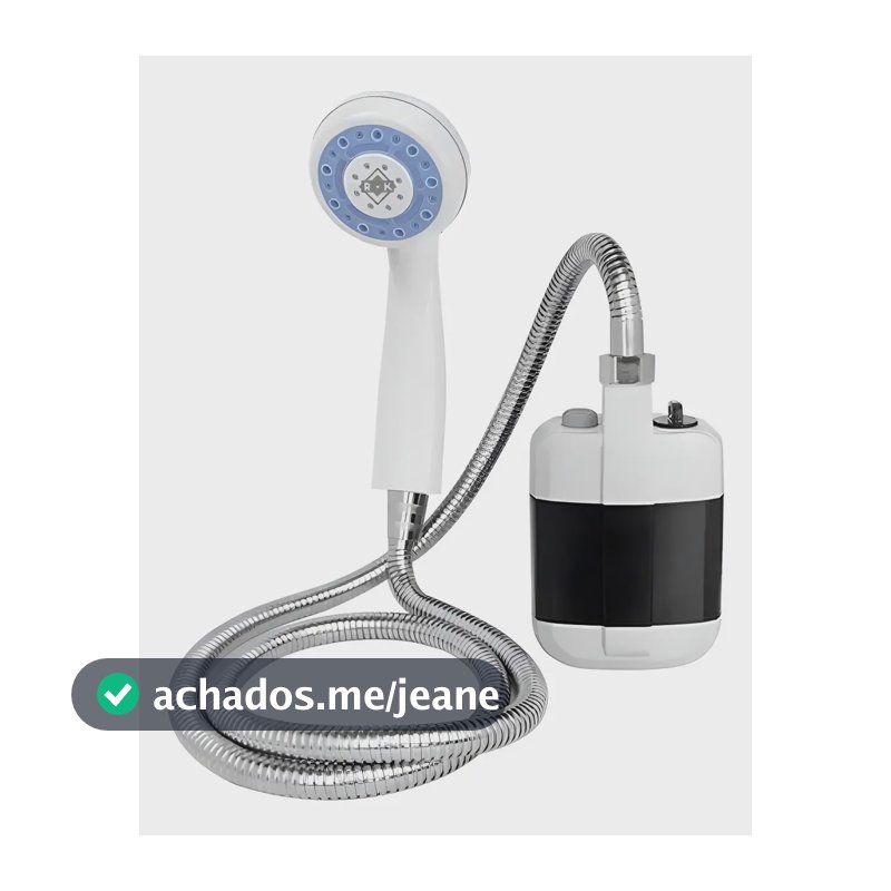 Chuveiro Portátil Recarregável Camping 5L À Prova Dágua Branco