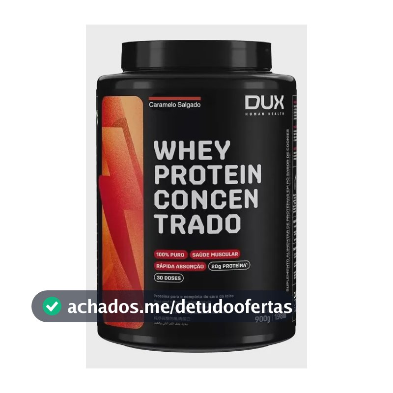 Whey Protein Concentrado Dux de Caramelo Salgado, 900g