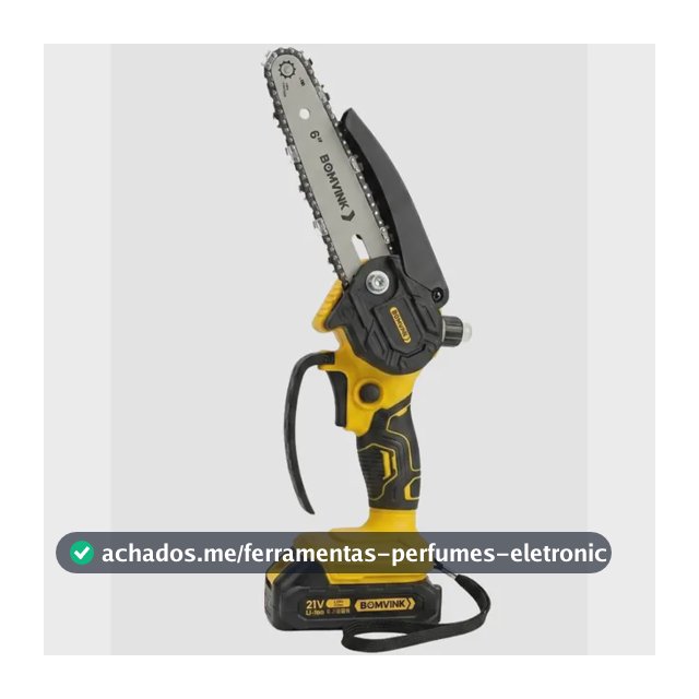 Motosserra Profissional 6pol 2 Baterias 21v Bivolt 600w Opcao 1 Bateria