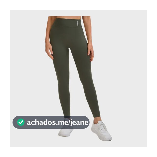 ..leggings Dfyne Dynamic Feminino Cintura Alta Sem Costura Olive Green M