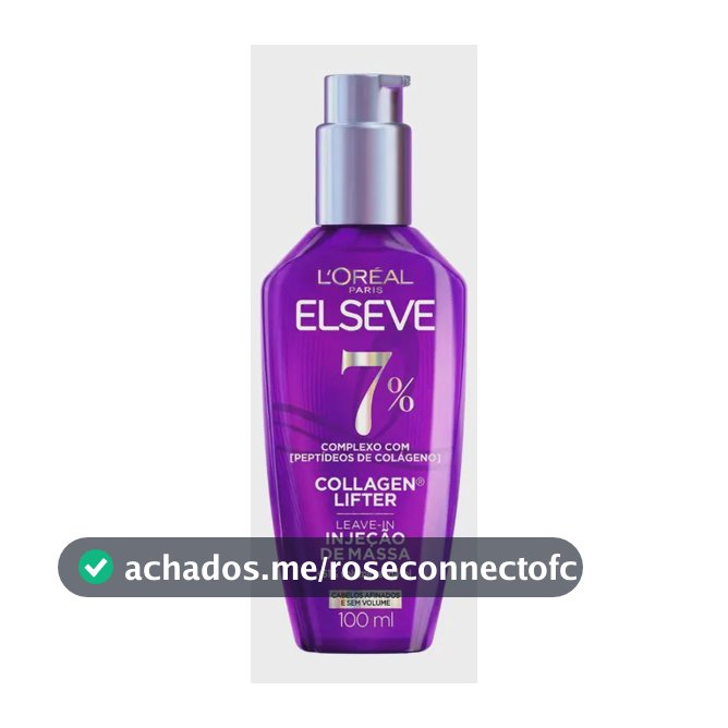 L'oréal Paris Elseve Collagen Lifter Leave-in Sérum Capilar Para Cabelos Finos Injeção de Massa com Peptídeos de Colágeno Aumenta o Volume em 61% e Encorpa os Fios por 72h 100ml