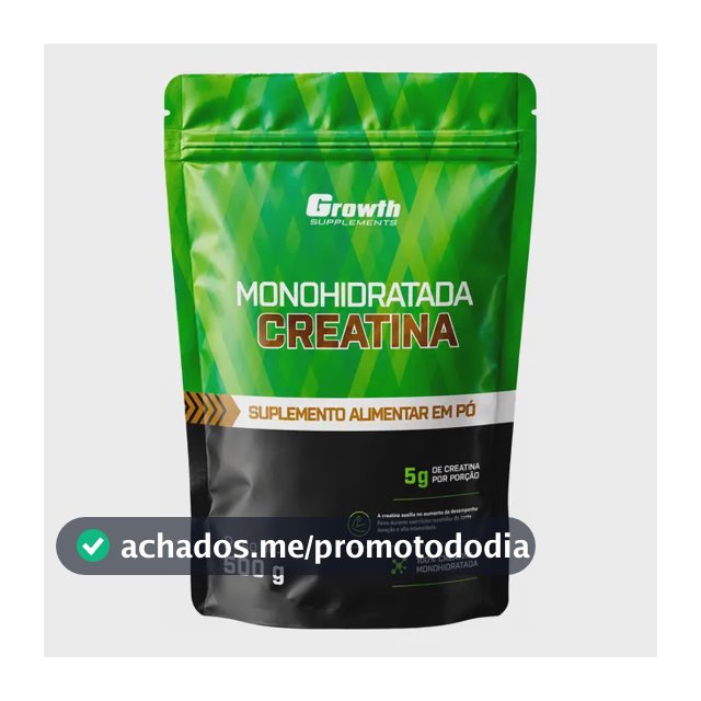 Creatina Monohidratada 500g Pouch - Growth Supplements Sem Sabor