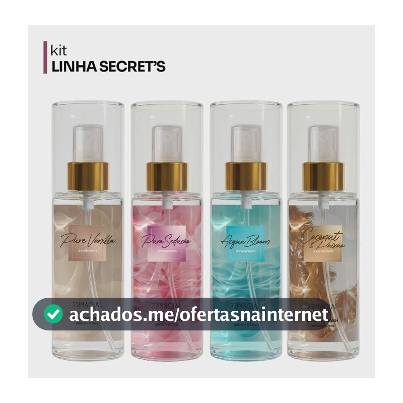 Body Splash Feminino Linha Secrets By Primacial