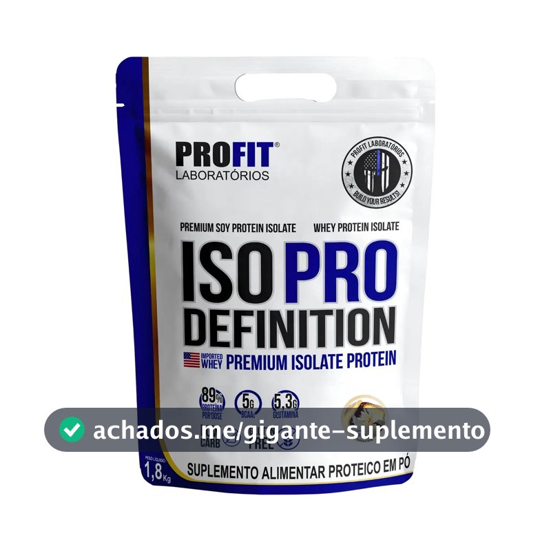 Whey protein Profit Iso Pro Definition em pó sabor Baunilha x 1.814kg