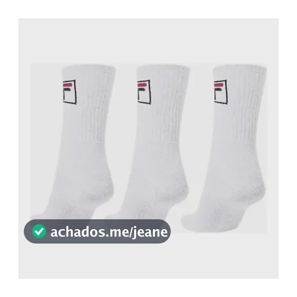 Kit 3 Meia Fila Tripack Cano Alto Unisex