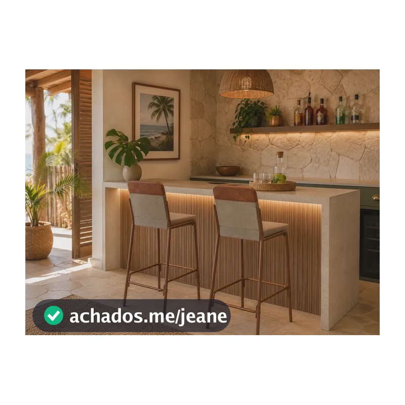 Kit 2 Banquetas Altas Duo Carraro Areia E Rosê
