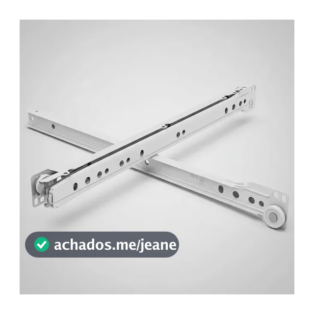 Kit 2 Par Corrediça Comum Branca 40cm 25kg Brascem Branco