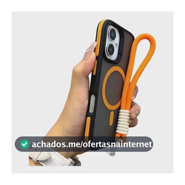 Capa Case Fosca Para iPhone Magsafe Anti Impacto Com Cordo