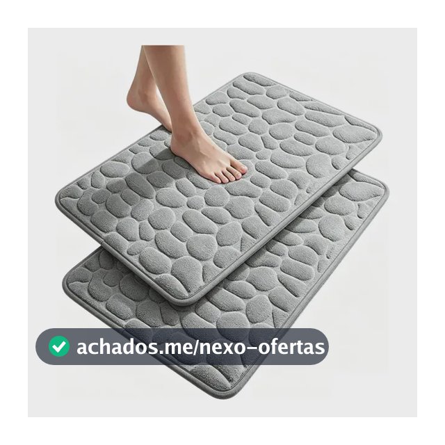 Kit 2 Tapete De Banheiro Antiderrapante Super Suave 60x40cm