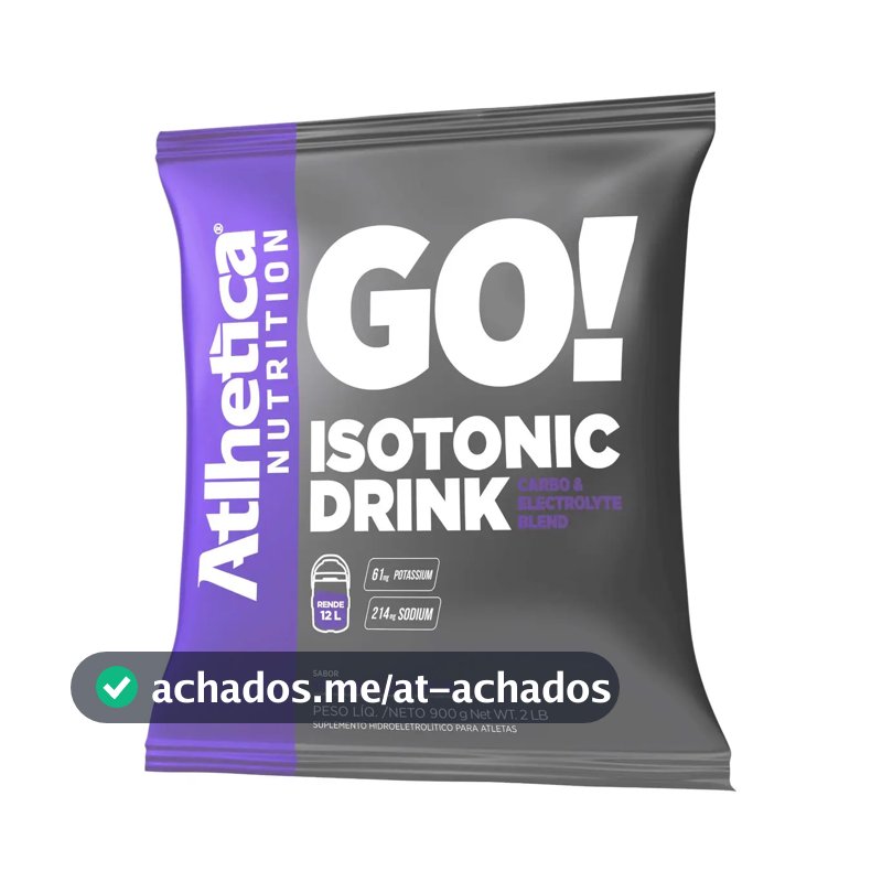 Go! Isotonic Drink 900g Atlhetica Nutrition Para Corrida Ciclismo Natação