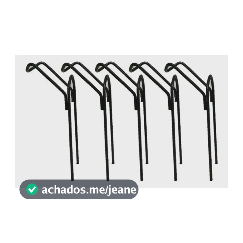 Kit 5x Suporte Para Varas Reto Mini Pesqueiro Barranco Preto