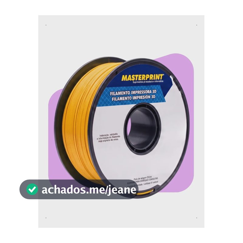Filamento Masterprint Petg 1kg Amarelo