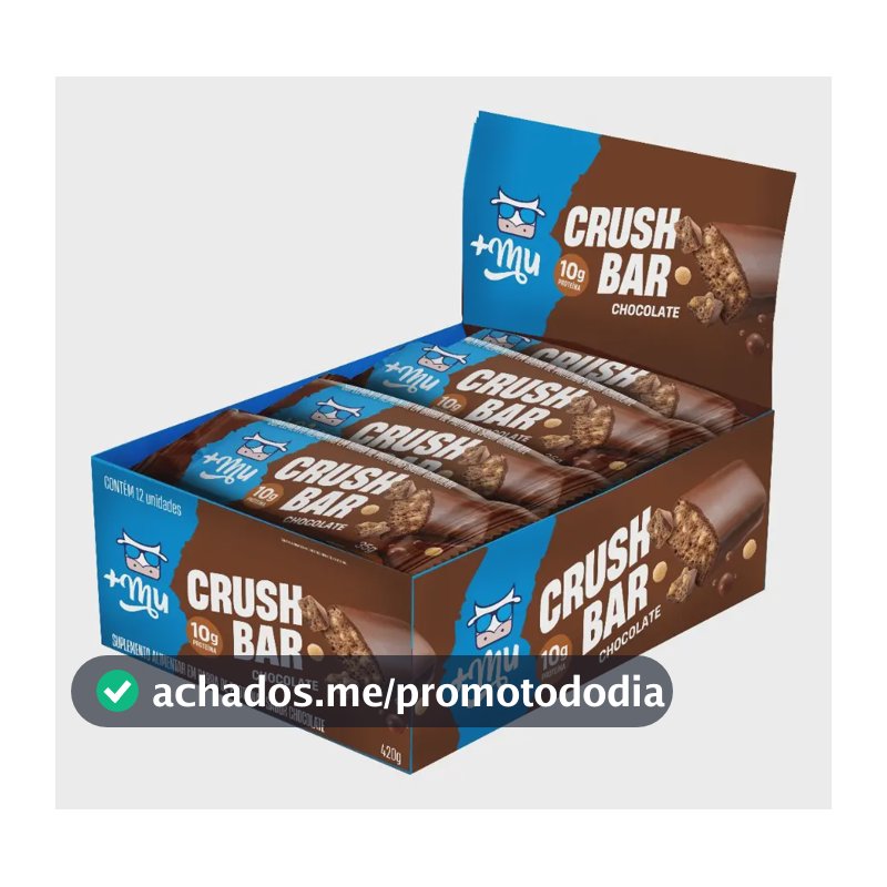 Barra de Proteína Crush Bar Chocolate 35g Display 12 un. +Mu
