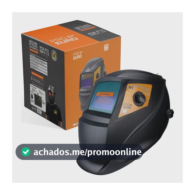 Máscara de Solda Automática PCR-912 Com Tripla Regulagem Pró Euro
