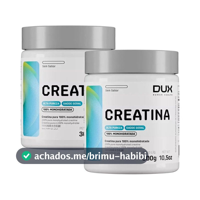 Creatina Dux Human Health Em Pó Sem Sabor 300g 2 Unidades
