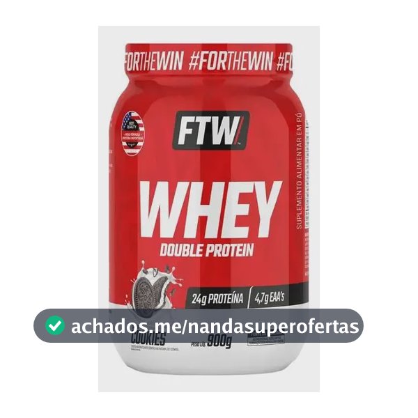 Whey Protein Double Protein Ftw 900g - Suplemento Em Pote Sabor Cookies