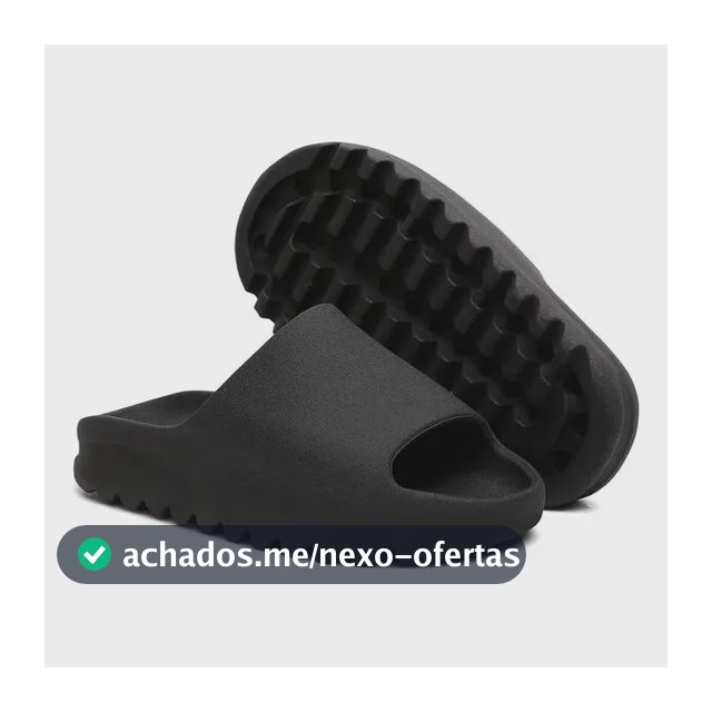 Chinelo Slide Nuvem Ortopédico Leve Confortável Unissex Preto 38/39