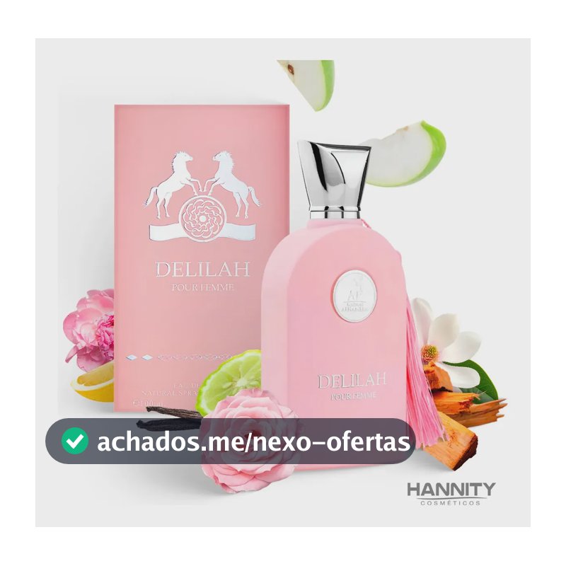 Perfume Delilah Árabe Maison Alhambra Pour Feminino 100ml Hannity Cosmeticos